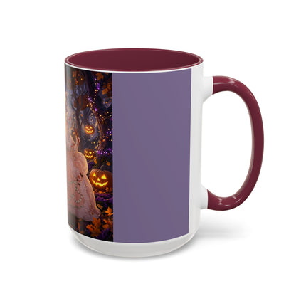 🎃🌙 The Midnight Court Of Pumpkin Grove Colorful Mug – Elegant Halloween Masquerade