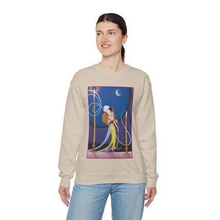 Smoke and Secrets: A Glamorous Encounter in Prohibition Era Heavy Blend™ Crewneck Sweatshirt