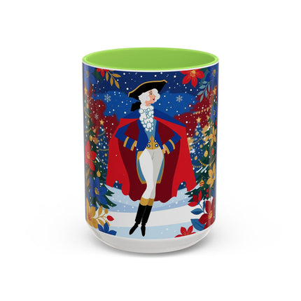 🎭❄️ The Christmas Masquerade Lady Colorful Mug – Art Deco Holiday Fantasy