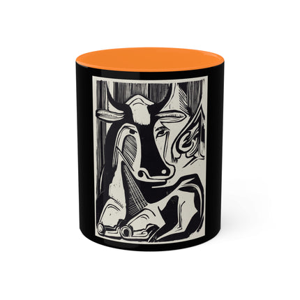 The Large Cow by Ernst Ludwig Kirchner Colorful Mugs, 11oz