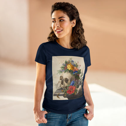 Vanitas Still Life by Herman Henstenburgh Women's Midweight Cotton Tee