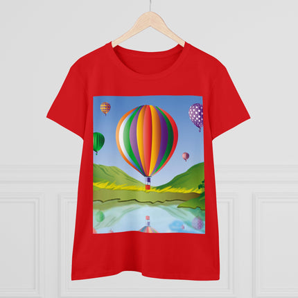 Colorful Heights Women's Midweight Cotton Tee