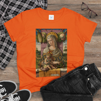 Madonna and Child by Carlo Crivelli Women's Midweight Cotton Tee