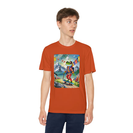 Skateboarding Frog Youth Competitor Tee – Whimsical Adventure & Playful Energy