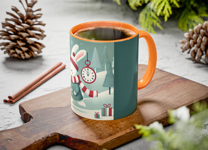 Candy Cane Timekeeper Bunny Colorful Mugs (11oz, 15oz)
