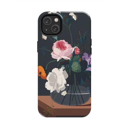 🌹🖤 The Midnight Rose Garden Phone Case – Art Deco Floral Elegance
