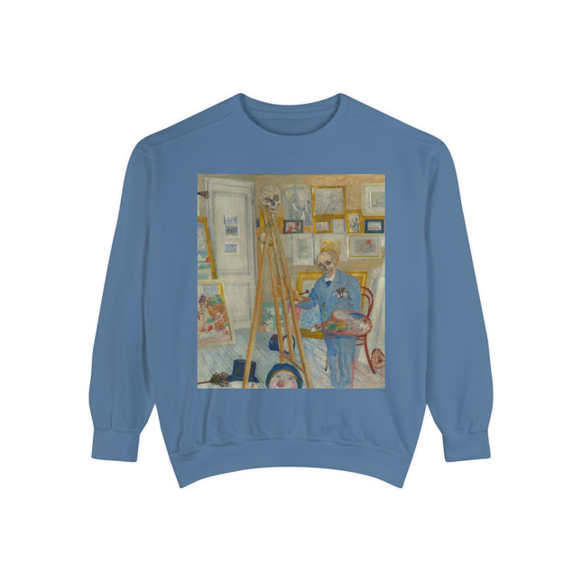 The Skeleton Painter by James Ensor Garment-Dyed Sweatshirt