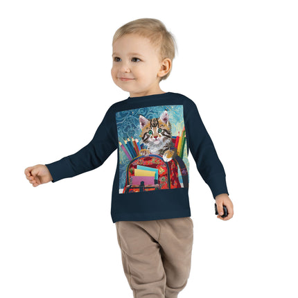 Whiskered Wanderings Toddler Long Sleeve Tee