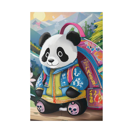 Baby Panda Matte Canvas, Stretched, 0.75"