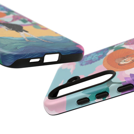 🌊☂️ The Lady Of The Flowered Seashore Phone Case – Art Deco Seaside Fashion