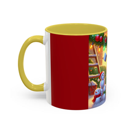 Naughty or Nice Kitten Christmas Colorful Mugs (11oz, 15oz)