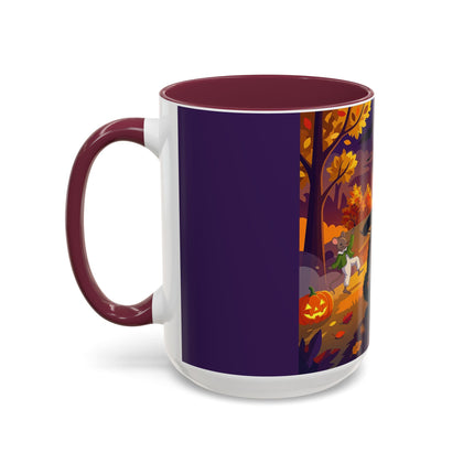 🐈‍⬛🎻 The Black Cat's Moonlit Melody Colorful Mug – Whimsical Halloween Music