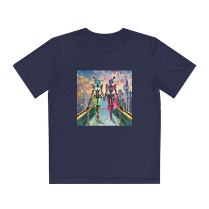Cyber Punk Robot Models Youth Competitor Tee