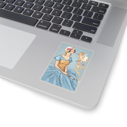 The Enchanting Painter: A Fairy's Artistic Touch Kiss-Cut Stickers (4 Sizes)