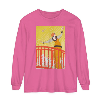 La Passerelle by Charles Martin Garment-dyed Long Sleeve T-Shirt