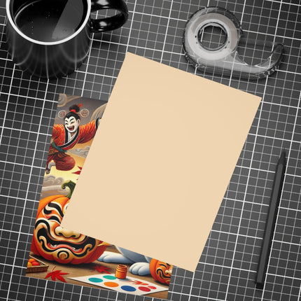 Halloween Rabbit’s Kabuki Jack-o’-Lanterns Postcards (envelopes included) - Bundles of 10, 30, 50 Pieces