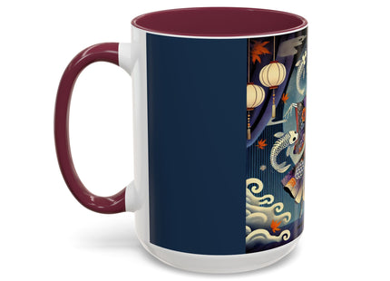 Skeleton Kabuki Performer Colorful Mugs (11oz, 15oz)