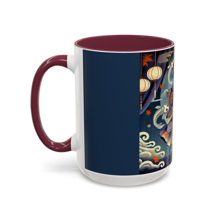 Skeleton Kabuki Performer Colorful Mugs (11oz, 15oz)