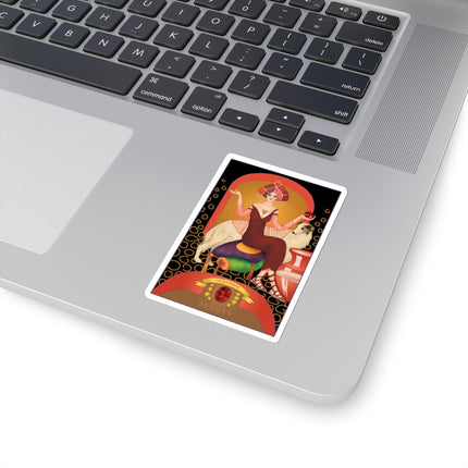January & Garnet (from the Gem Series) by Sofia Chiostri Kiss-Cut Stickers (4 Sizes)
