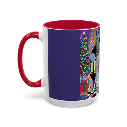 🎄✨ The Lady Of The Christmas Ornament Colorful Mug – Art Deco Holiday Fantasy