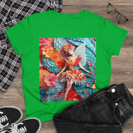 Hibiscus Fairy Women's Midweight Cotton Tee