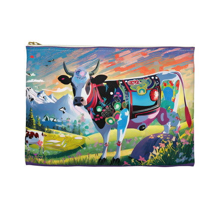 Cyber Glitch Cow Pencil Case