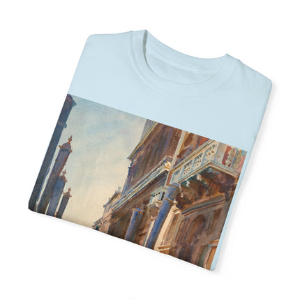 Gondola Moorings on the Grand Canal by John Singer Sargent  Unisex Garment-Dyed T-shirt