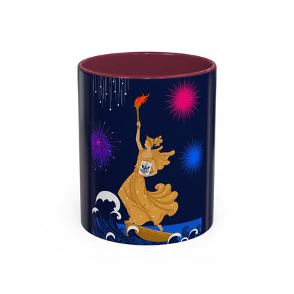 Liberty's Triumph Colorful Mugs – Art Deco Glory & Triumphant Spirit