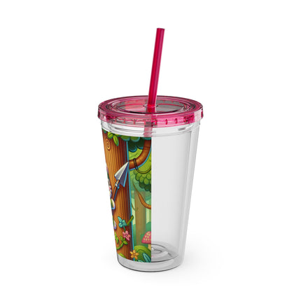 Stealthy Stripes Sunsplash Tumbler with Straw, 16oz