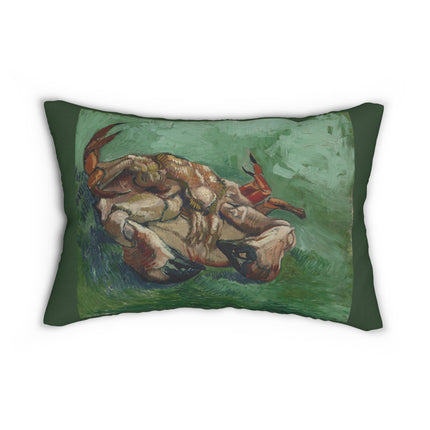 Crab on its Back by Vincent Van Gogh Spun Polyester Lumbar Pillow