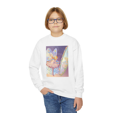 Reflections of Enchantment Youth Crewneck Sweatshirt – Fairy Magic & Elegant Wonder