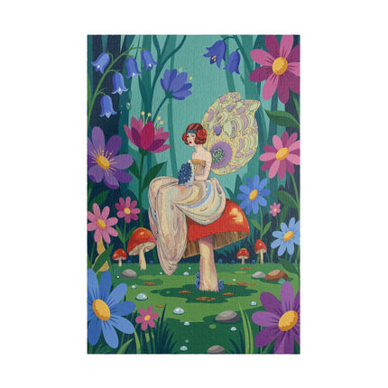 🧚🍄 The Lady Of The Enchanted Mushroom Forest Puzzle – Art Deco Fairy Garden Fantasy