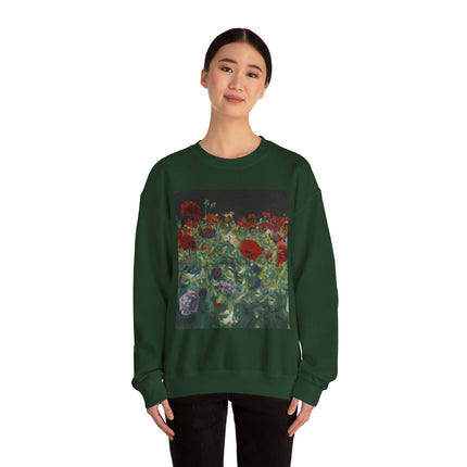 Poppies (A Study of Poppies for Carnation, Lily, Lily, Rose) by John Singer Sargent Heavy Blend™ Crewneck Sweatshirt