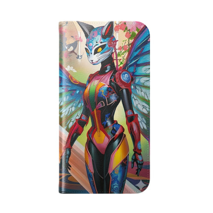 🦊🦋 Cyber Kitsune Butterfly Guardian Phone Case – Neon Magic & Digital Dreams
