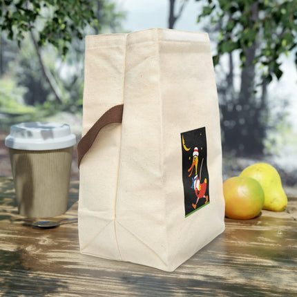 Dapper Duck Canvas Lunch Bag With Strap