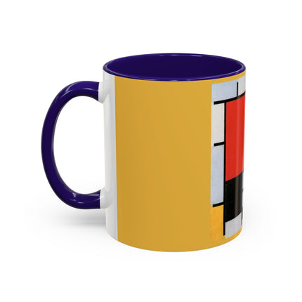 Composition with Red, Yellow, Blue, and Black by Piet Mondrian Colorful Mugs (11oz, 15oz)