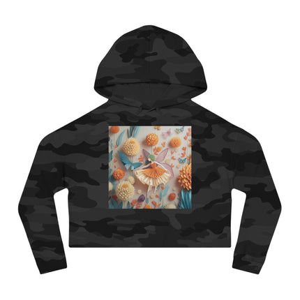 Dahlia Fairy Cropped Hooded Sweatshirt