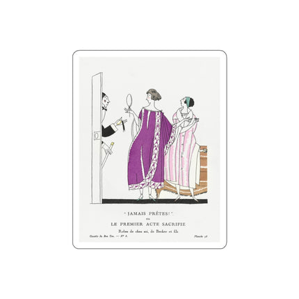 Jamais prêtes! (Never Ready!) by Charles Martin Die-Cut Stickers (5 Sizes)