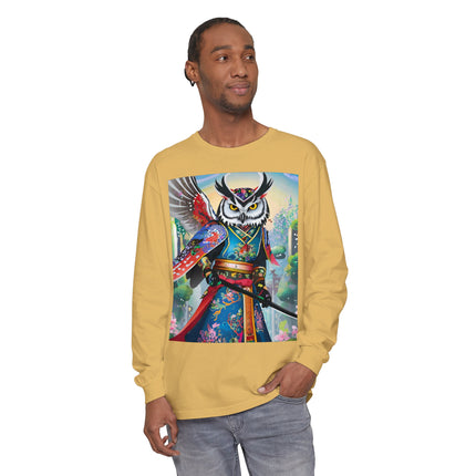 Cyberpunk Samurai Owl Long Sleeve T-Shirt