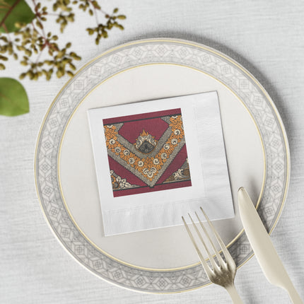 La décoration moderne dans le textile Pl. 12 by Gaston White Coined Napkins
