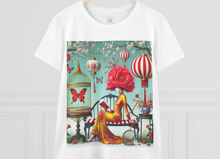 Reading In A Painted Garden Cotton Tee