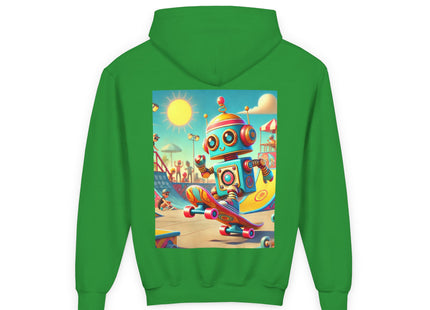 Skate Park Robot Youth Heavy Blend Hooded Sweatshirt