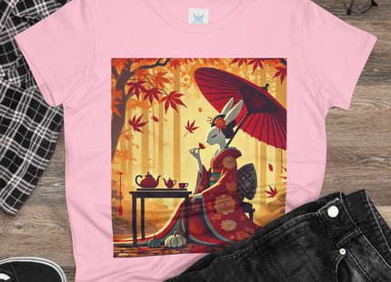Theatrical Harvest Rabbit Women's Midweight Cotton Tee