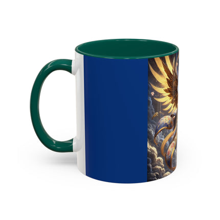Valkyrie Descending Through Storm Colorful Mugs (11oz, 15oz)