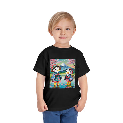 Rainy Day Ducks Toddler Short Sleeve Tee