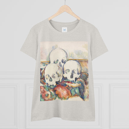 The Three Skulls by Paul Cézanne Women's Midweight Cotton Tee