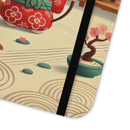 🏹🌸 Archer Kitten in the Zen Garden Flip Case – Focus, Whimsy & Zen Balance