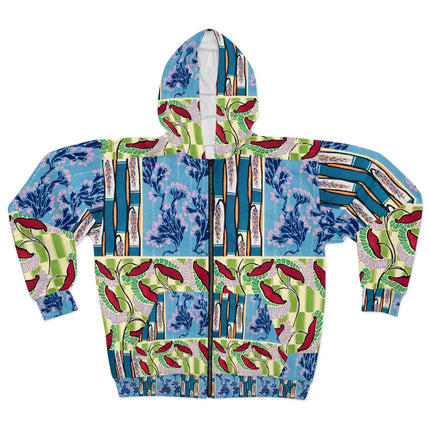 Floral Pattern by Emile-Alain Séguy Zip Hoodie (AOP)