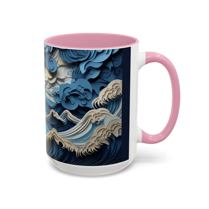 Dramatic Ocean with Crashing Waves Colorful Mugs (11oz, 15oz)