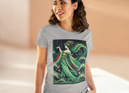 Mermaid Queen Rising from the Deep Women's Midweight Cotton Tee